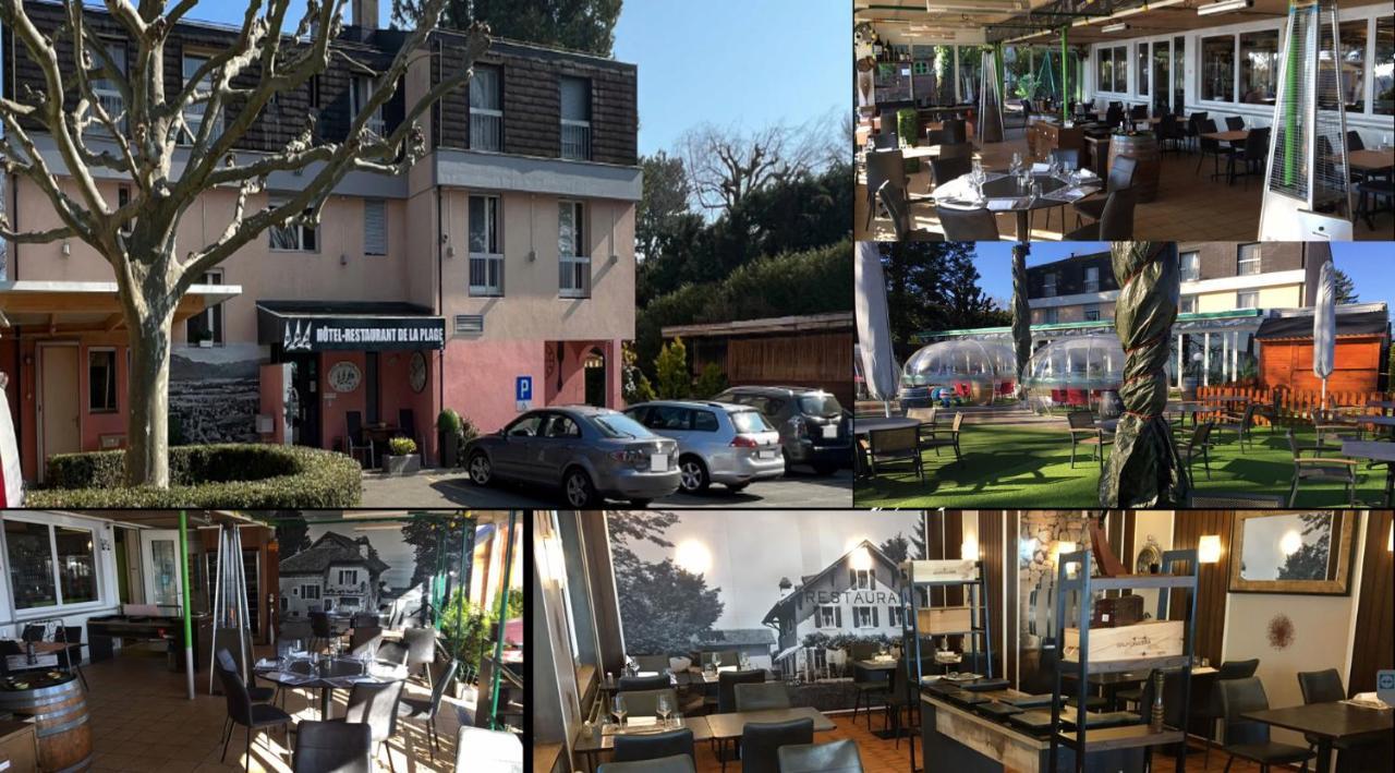Hotel Restaurant De La Plage Gland Exterior photo